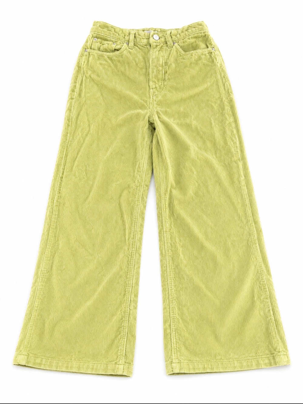 BDG Urban Outfitters High & Wide Lime Green Corduroy Wide Leg Pants 26
$39
